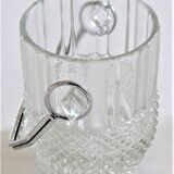 Seau à glace en verre taillé