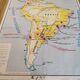Carte scolaire ancienne Amérique du sud Brésil  2em face Australie, Océan Pacifique