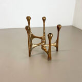 Midcentury Brutalist Bronze Candleholder by Michael Harjes, Germany, 1960s