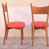 Deux chaises vintage rouge