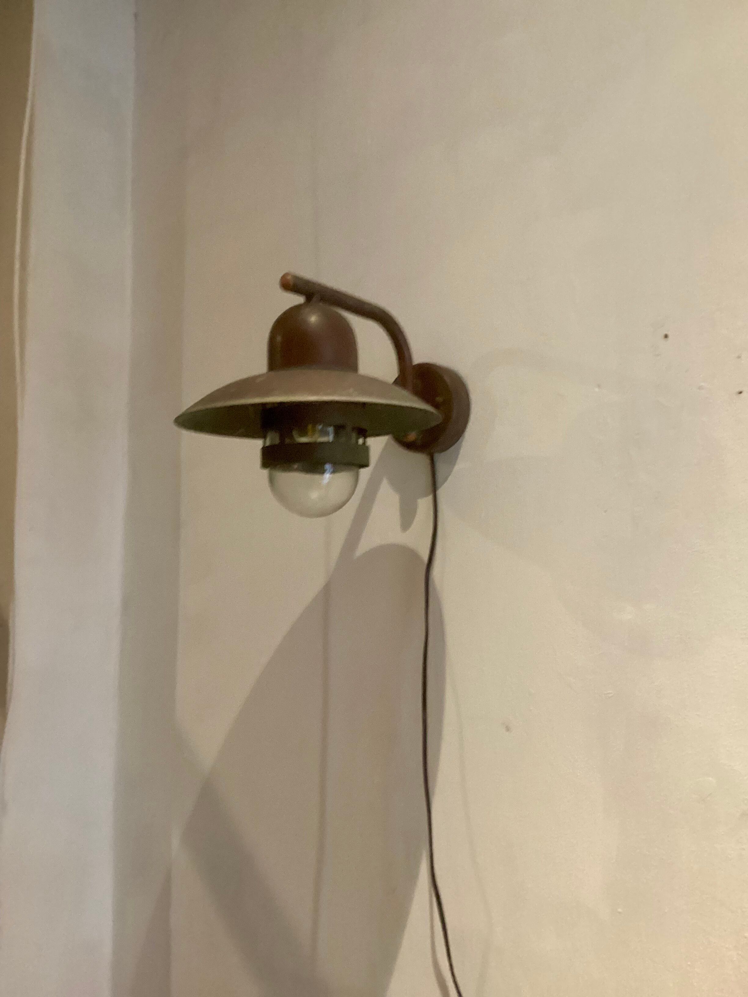 Garden wall lamp light, Scandinavian design Copper
