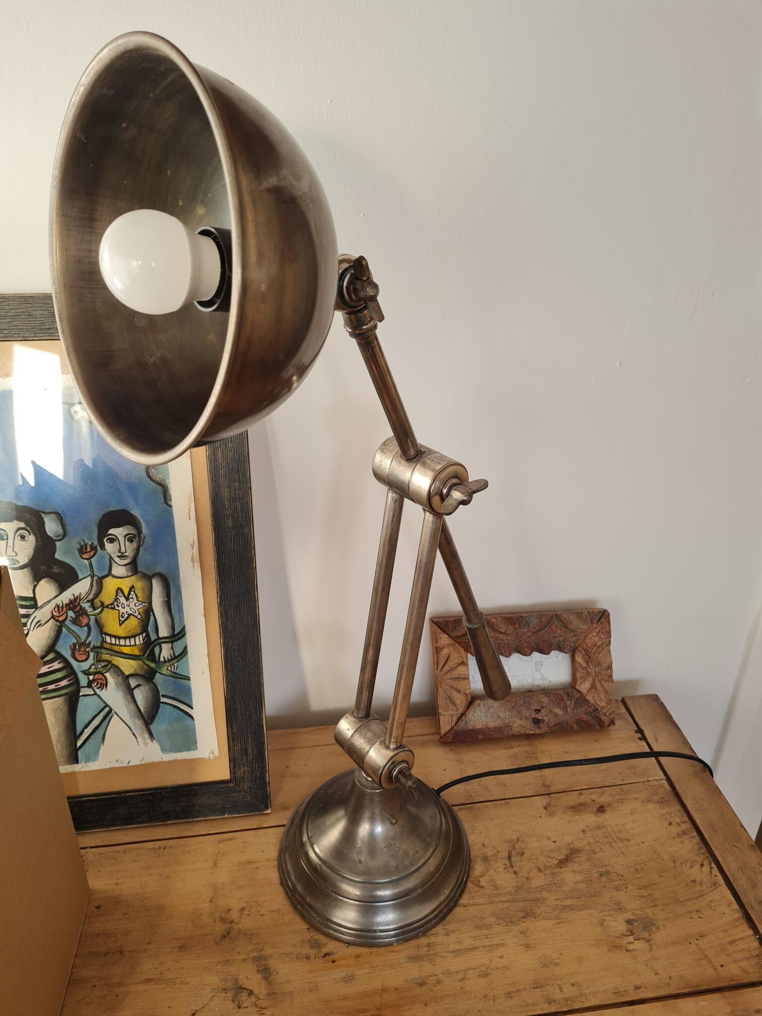 Industrial desk lamp