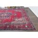 1970s Vintage Persian Handmade Wool Cotton Pink Area Rug  282x397