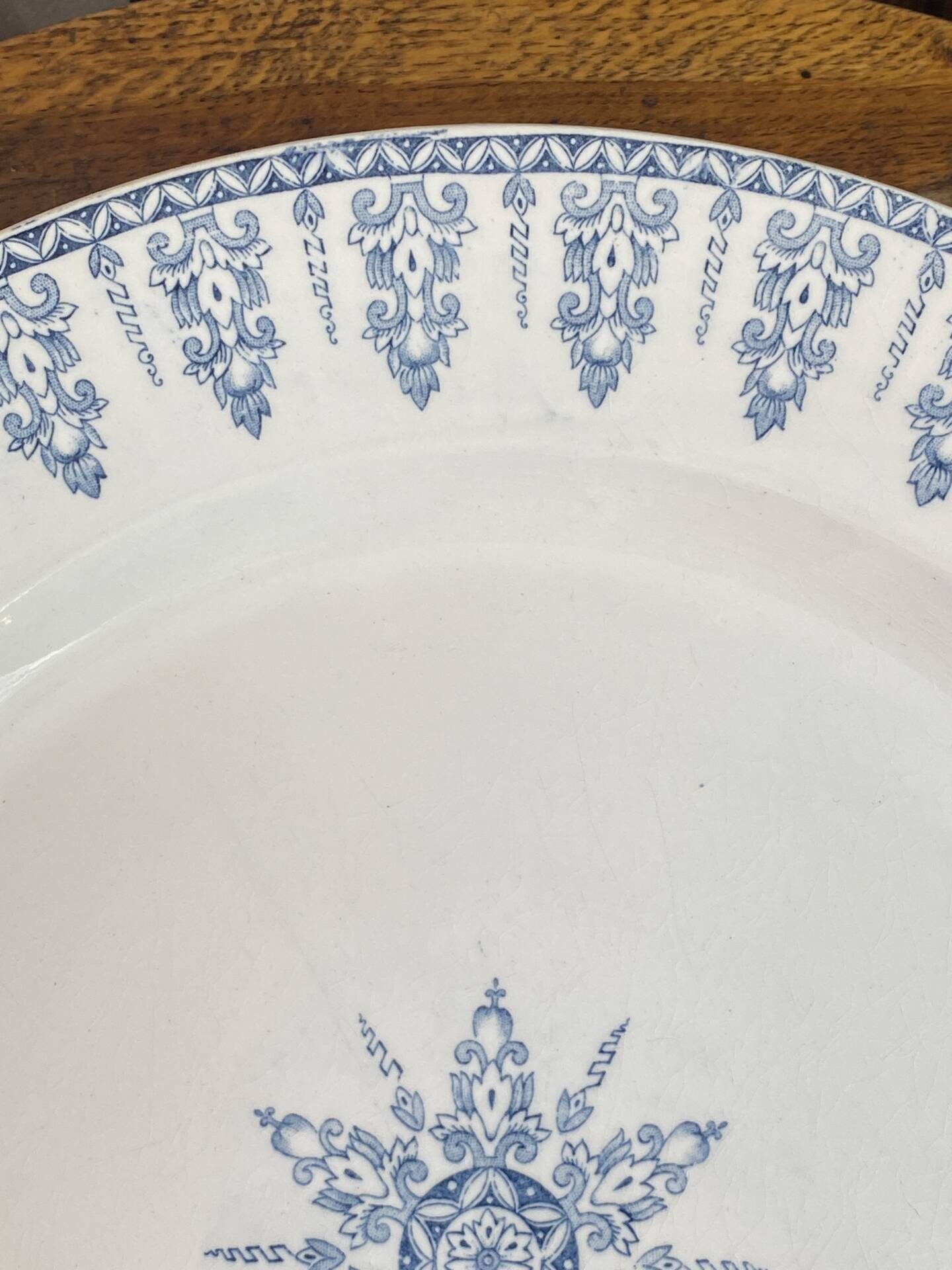 Serving dish, ironstone, Annam collection, Gien