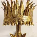 Wrought iron and gold leaf wall light. Spain, 1950s.