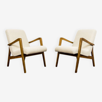 Pair of vintage 300-138 armchairs by Bystrzyckie Fabryki Mebli, 1960s