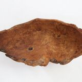 Grand bol en bois de racine organique, France, années 1950