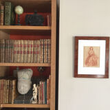 Félix BARRIAS 1822-1907. Woman standing. Red chalk.