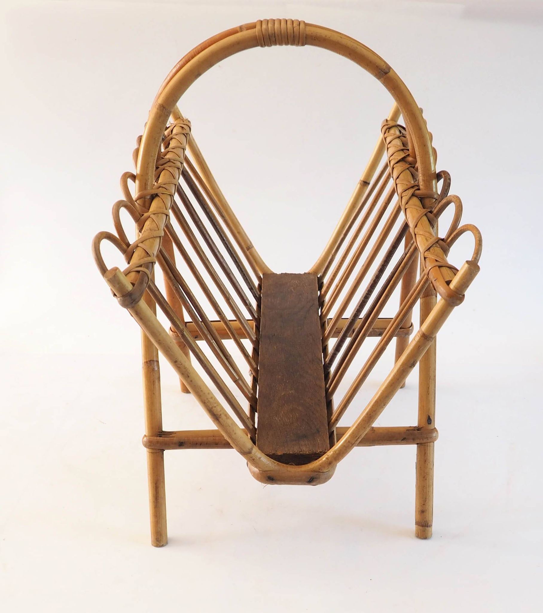 Rattan magazine rack