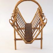 Rattan magazine rack