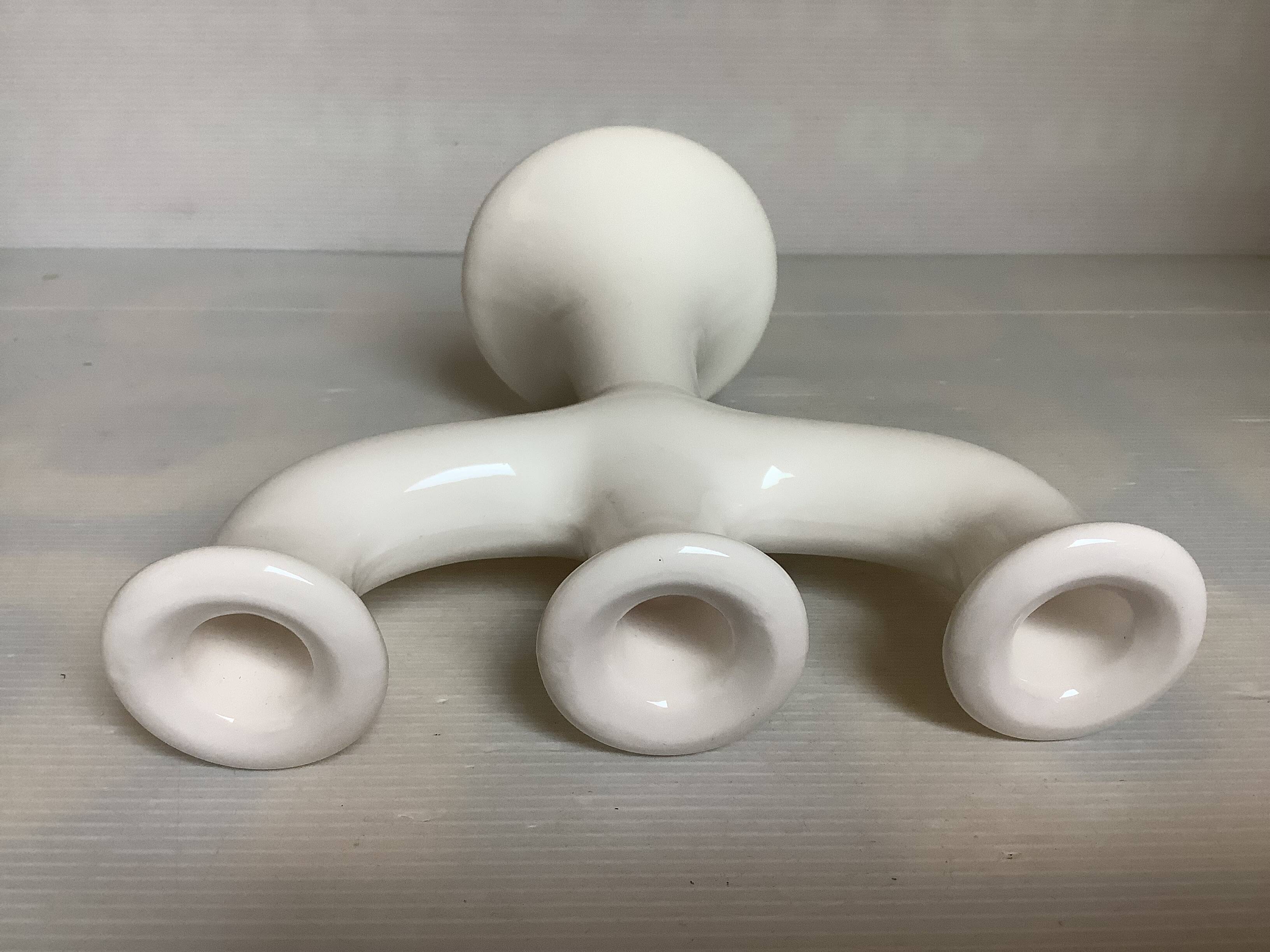 Three-light tulip candlestick holder