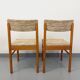 Pair of vintage Baumann chairs in wood and fabric from the 70s