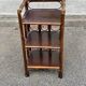 Vintage rattan and wicker shelf, 3 levels, 70cm