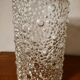 Cylindrical tulip in bubbled glass for suspension