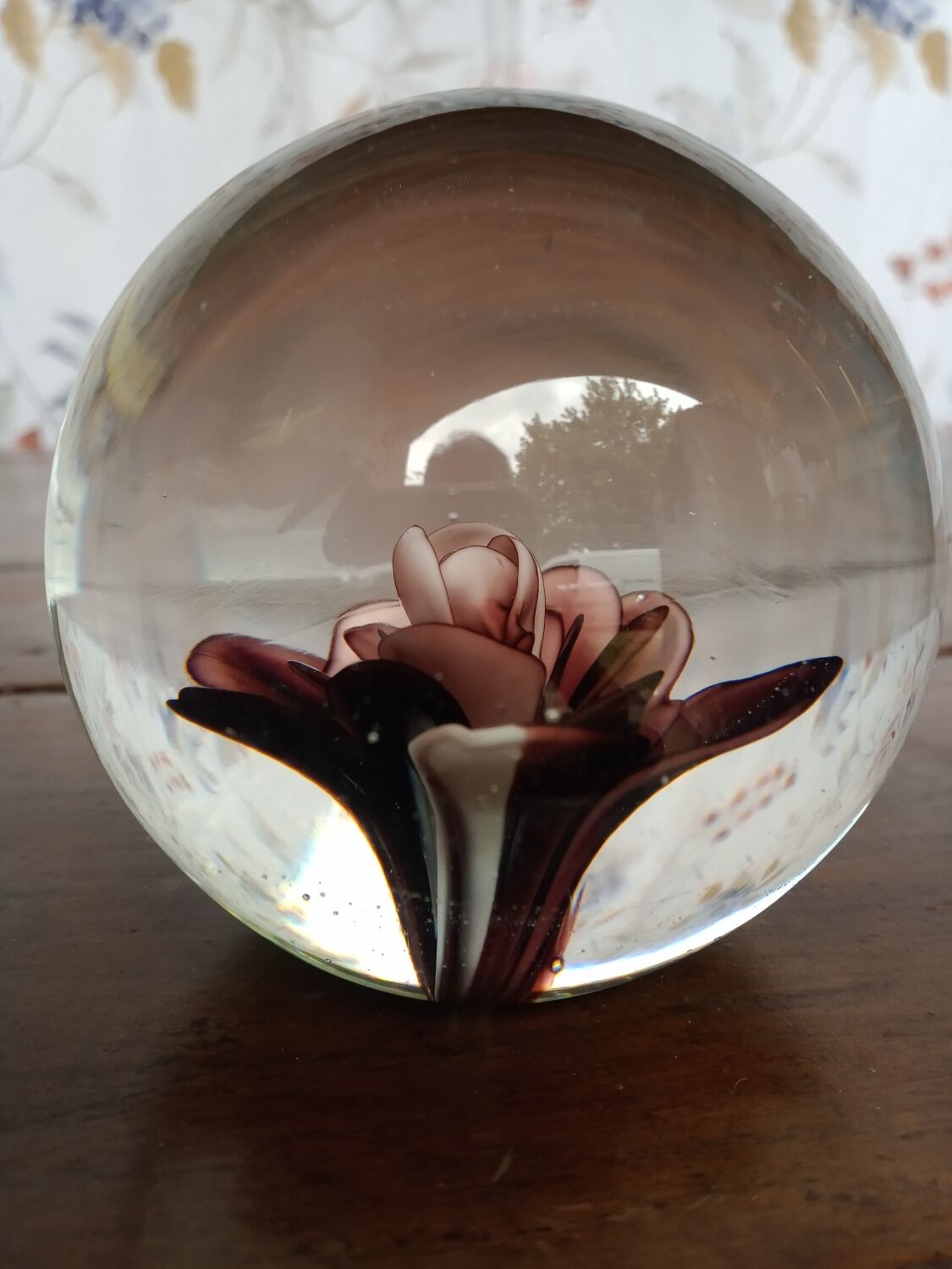 Purple flower sulphide paper press