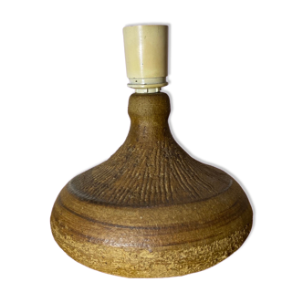 Lampe de table en céramique danoise - poterie en céramique de scandinavie - lampe en poterie en céramique brune