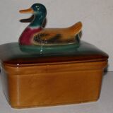 Terrine avec couvercle motif canard sauvage