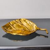 Brutalist leaf tray by David Marshall in bronze, 1970s