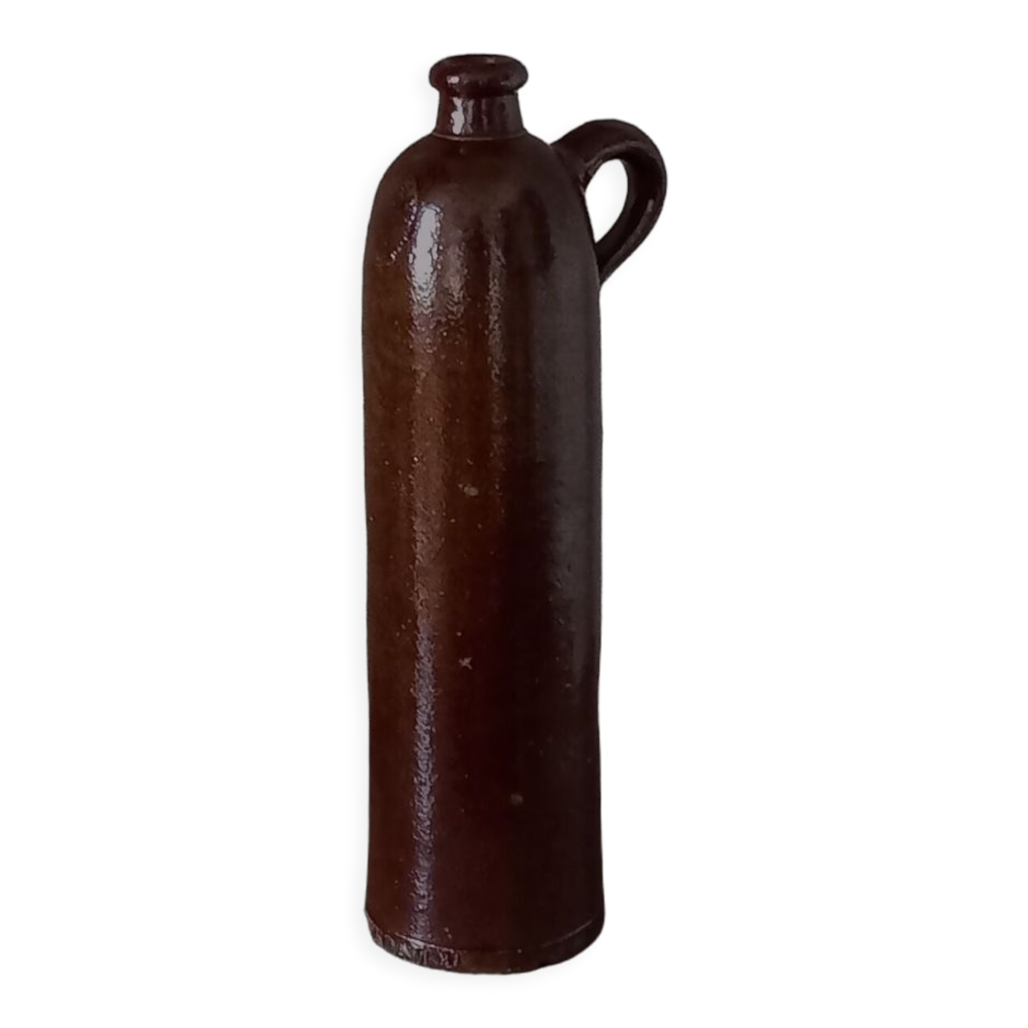 Brown glazed stoneware bottle Amsterdamsche, nineteenth century