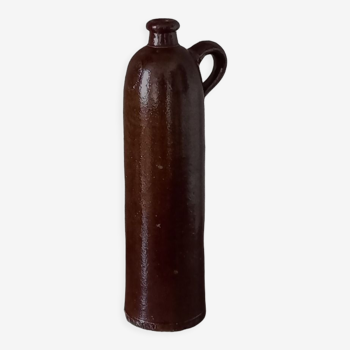 Brown glazed stoneware bottle Amsterdamsche, nineteenth century