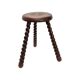 Vintage French Beech Tripod Stool style  Dudouyt, 1940s.