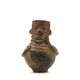 Mangbetu pottery container with hermaphrodite ancestor