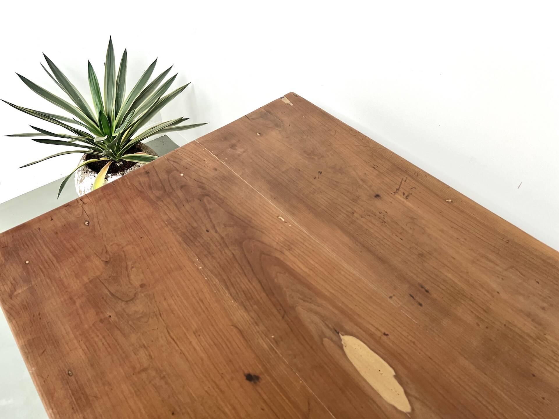 Solid cherry wood desk with spindle legs