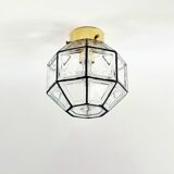 Mid-Century Glass Flush Mount/Ceiling Light from Limburg, Germany, 1960s