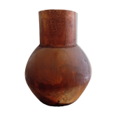 Carved wooden vase
