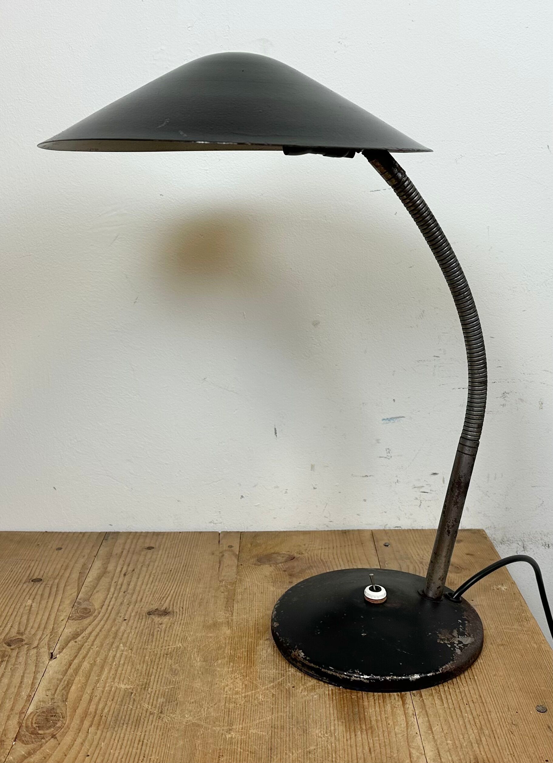 Black Industrial Gooseneck Table Lamp from Instala, 1960s