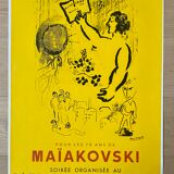 Marc Chagall - Tribute to Maiakovsky - 1963 - Original lithographic poster