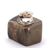 Brown Jasper table lighter, 1970s