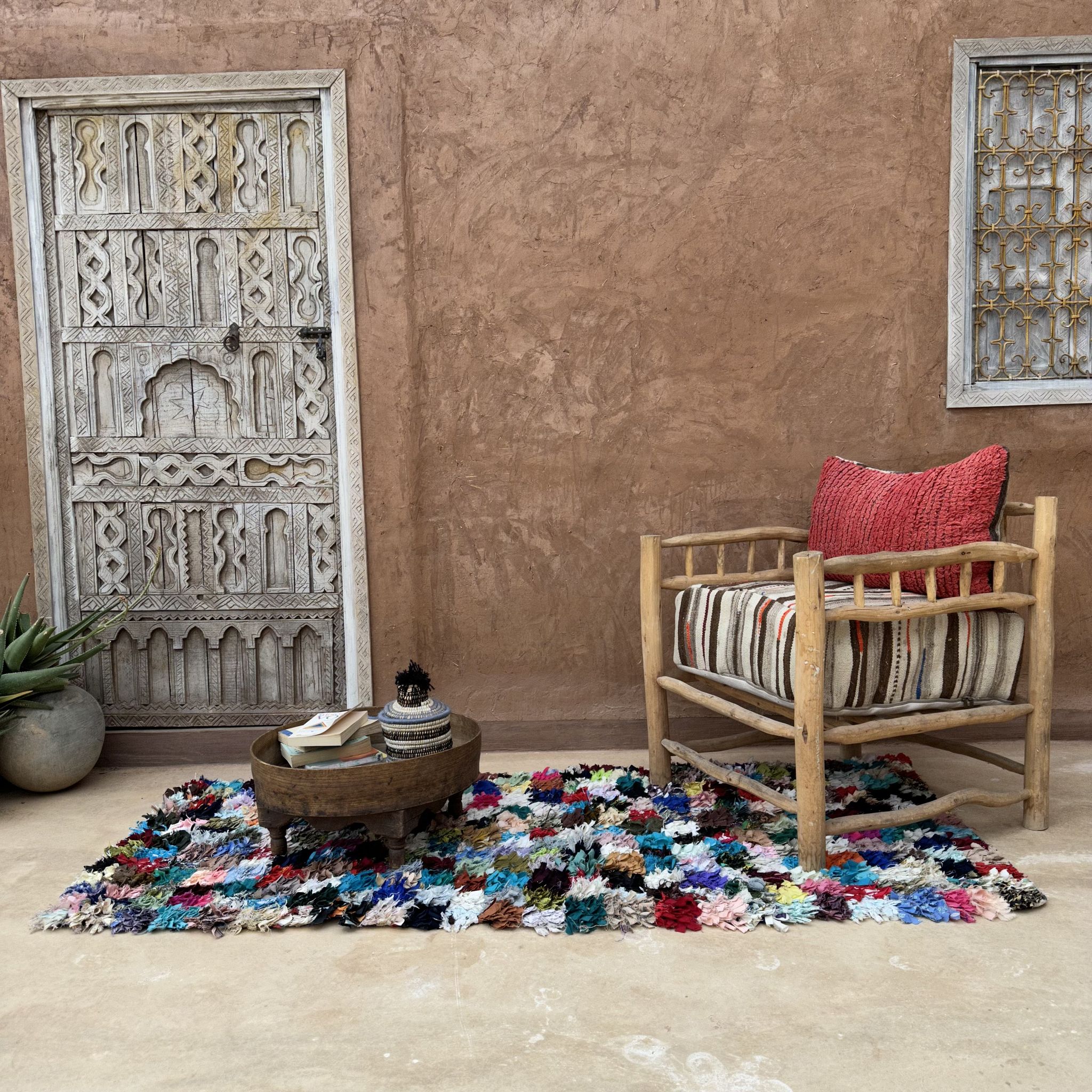 Boucherouite carpet - 94 x 205 cm