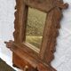Old barber's mirror in teak