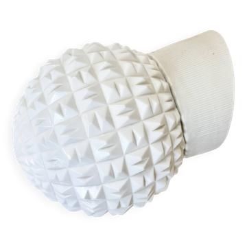 Vintage White Porcelain Wall Light, 1970s
