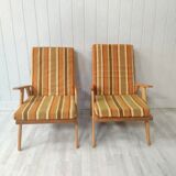 Pair of compass foot chairs