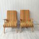 Pair of compass foot chairs