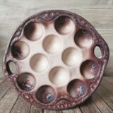 6 glazed ceramic snail plates
