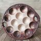 6 glazed ceramic snail plates