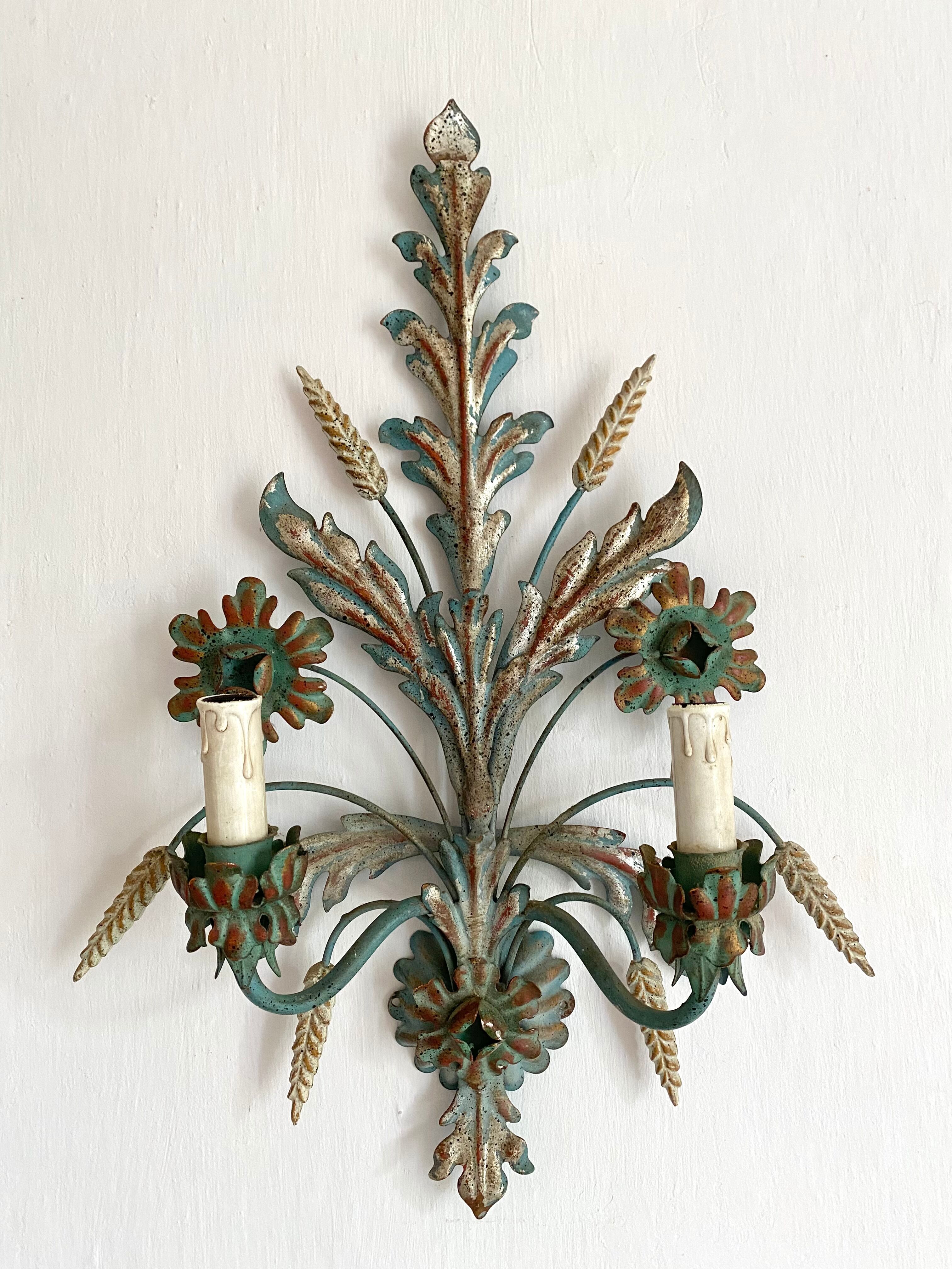 Applique murale italienne épi de blé années 50