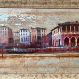 Oil on panel by Richard Burlet, signed low right