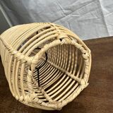 Small lantern-shaped rattan suspension H35 D15
