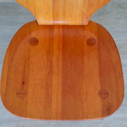 Set of 2 low pine chairs by Carl Malmsten for Svensk Fur 1950