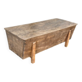 Wooden chest – Vintage – Box – Raw brown wood