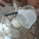 Mother-of-pearl & copper pendant lamp