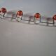 vintage metal coat rack with orange ball 1970s