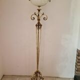 Lampadaire tripode années 40 en fer forgé