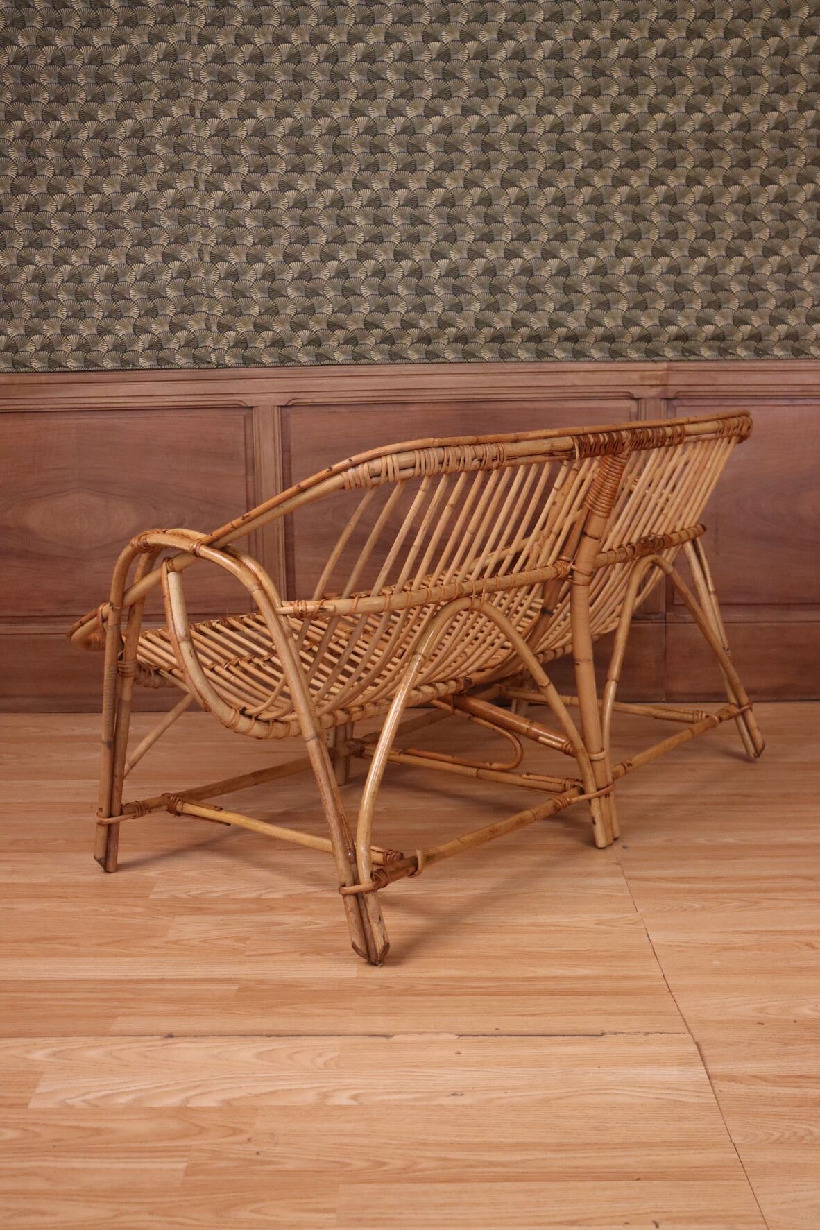 Rattan bench