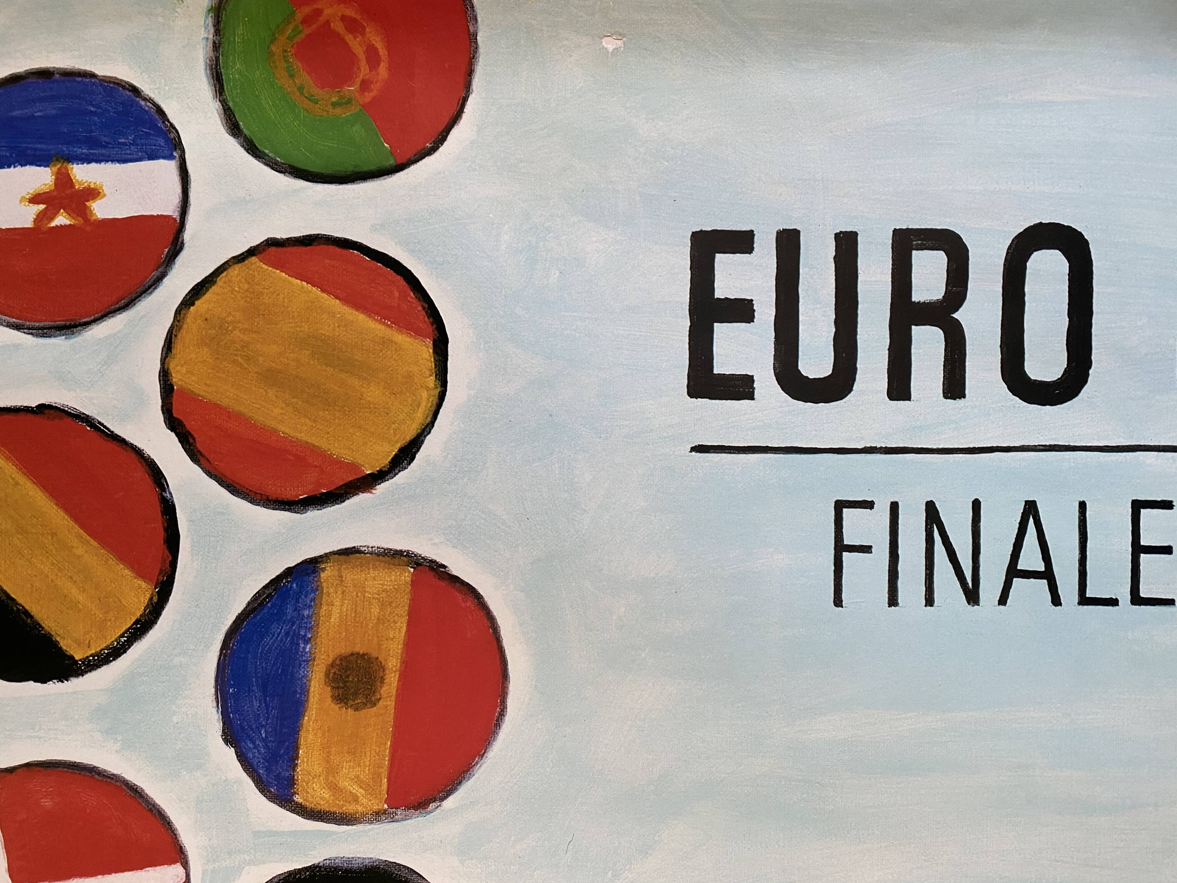 Original poster "Euro 84 Final Football" Raymond Savignac 60x84cm 1984