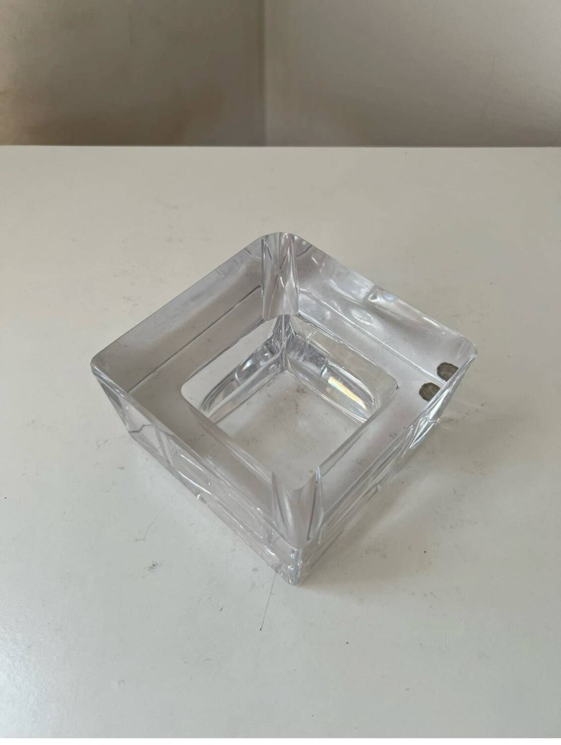 Vintage Sèvres Crystal Cubic Ashtray